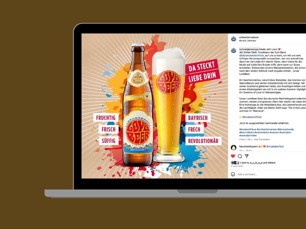Schneider Weisse Love Beer Social Media Kampagne von Maximilian Kiechle